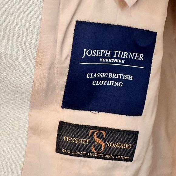 Joseph Turner Linen suit jacket Elegant Beige Men's Blazer - Picture 5 of 9